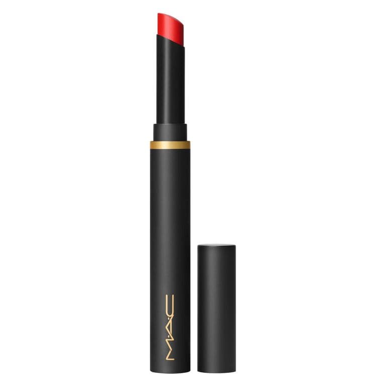 Labial MAC Powder Kiss Velvet Blur Slim Stick Ruby New