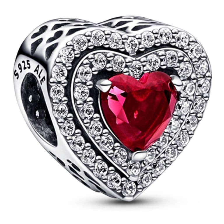 Charm Corazon Nivelado Rojo Mujer