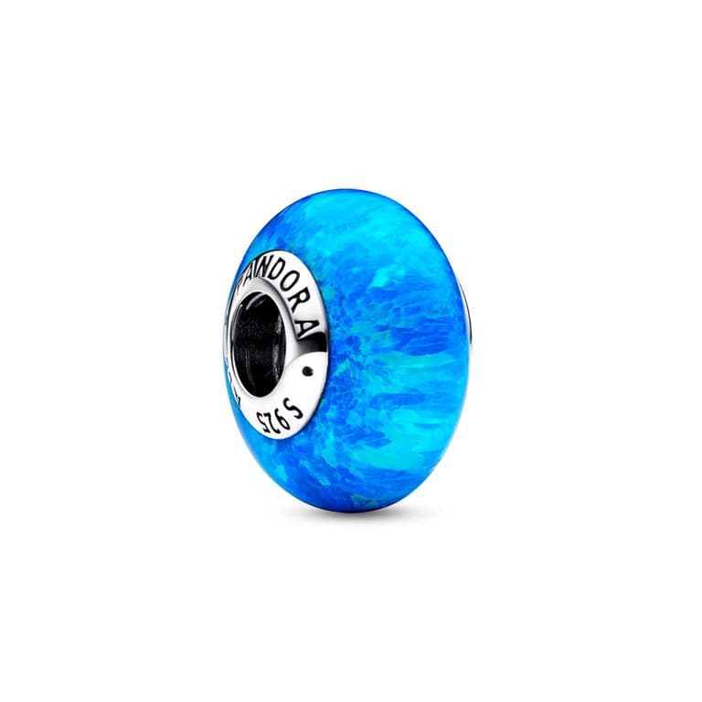 Charm Oceano Opalescente Azul Profundo De Plata Mujer Plateado