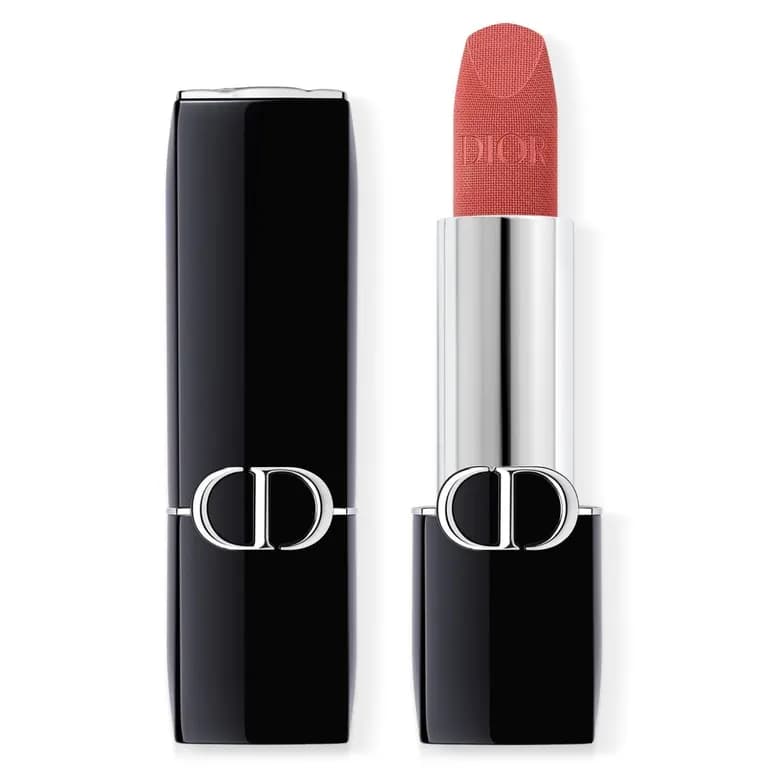 Labial Rouge Dior - Barra de labios larga duracion, tratamiento hidratante - acabado aterciopelado 772 Classic Rosewood acabado aterciopelado