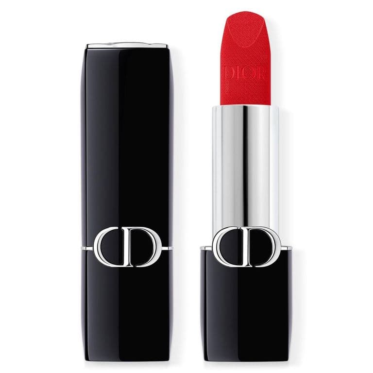 Rouge Dior - Barra de labios de larga duracion - Tratamiento floral hidratante - Acabado aterciopelado 773 Bonheur acabado aterciopelado