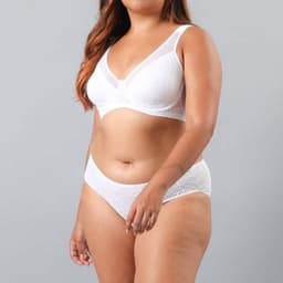 Sosten Encaje Y Microfibra Mujer Blanco 42C