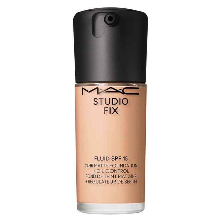 Base de maquillaje MAC Studio Fix Fluid SPF 15 24HR Matte Foundation Cosmetics N4.75