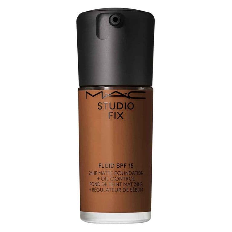 Base de maquillaje MAC Studio Fix Fluid SPF 15 24HR Matte Foundation Cosmetics Nc55