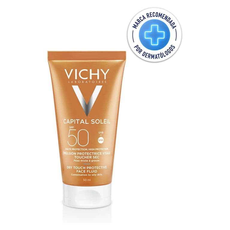 Protector Solar Facial Toque Seco Ideal Soleil FPS 50 50 ml