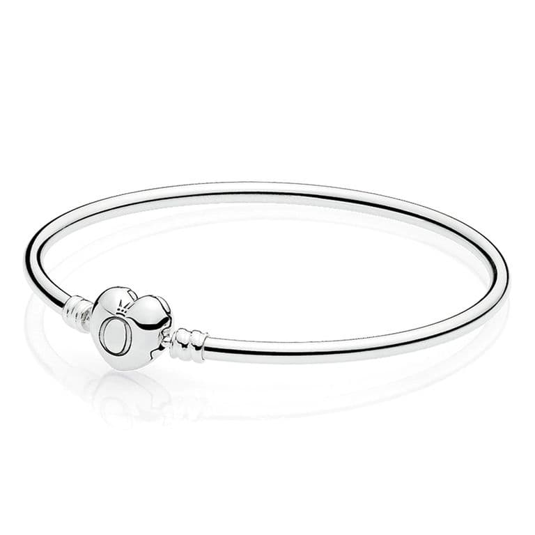 Pulsera Moments Rigida Plata Con Broche Corazon Mujer 17