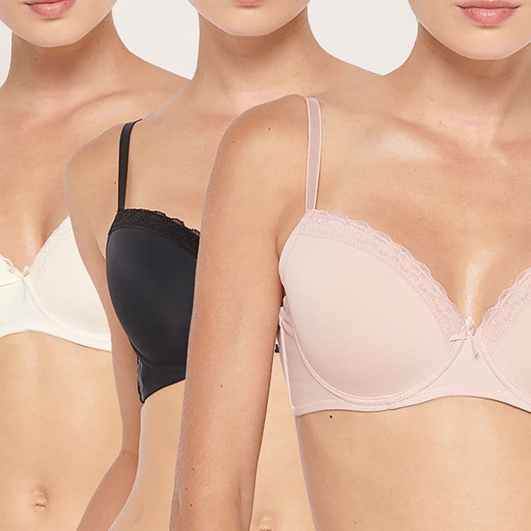 Pack De 3 Sostenes Copa B Mujer Rosado 38B