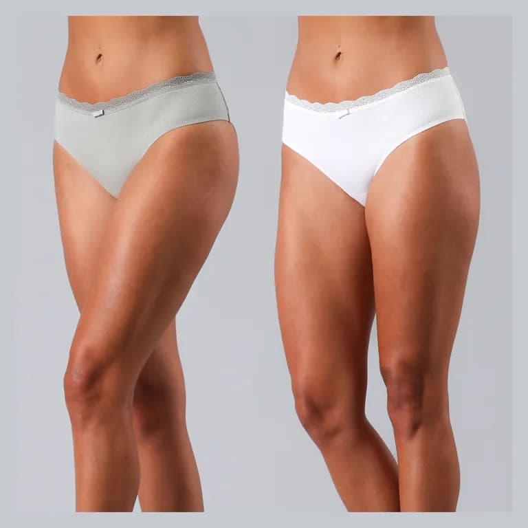 Pack 2 Pantaletas Bonded Mujer Blanco L