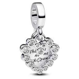 Charm Doble Corazon Brillante Mujer