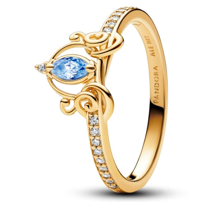 Anillo Carroza De La Cenicienta De Disney Mujer Dorado 50