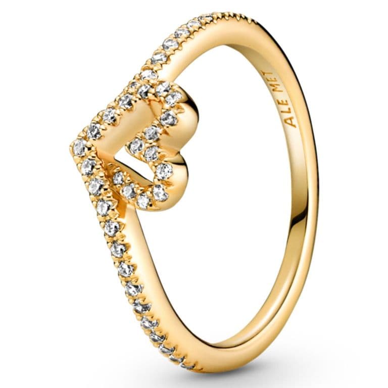 Anillo Corazon Deseo Brillante De Timeless Mujer Dorado 50