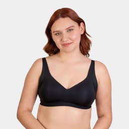 Sosten Microfibra Bonded Sin Arco y Strap Ajustable Mujer Negro L