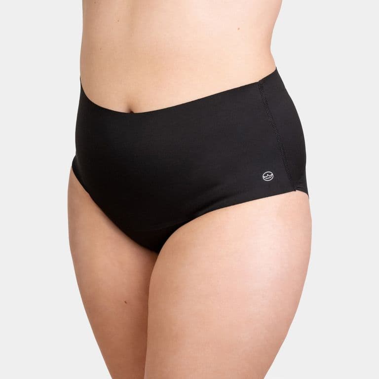 Hikini Microfibra Bondeado Control Abdomen Mujer Negro S