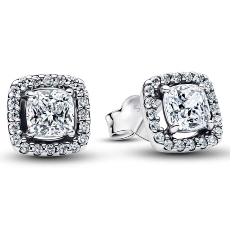 Aretes Halo Cuadrado Mujer