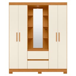 Closet Olimpia 4 Puertas 2 Cajones Beige