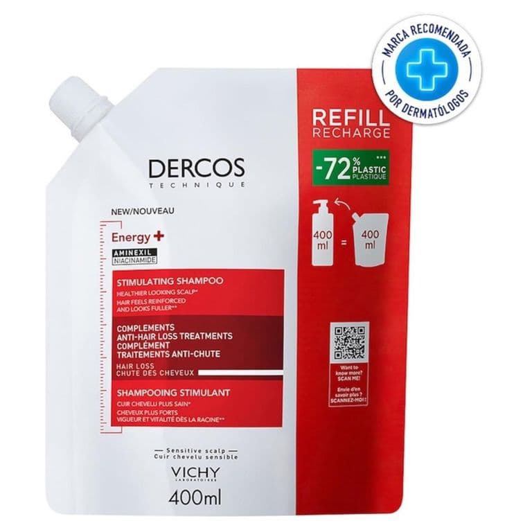 Dercos Shampoo Refill Anticaida Energy+ 400 ml