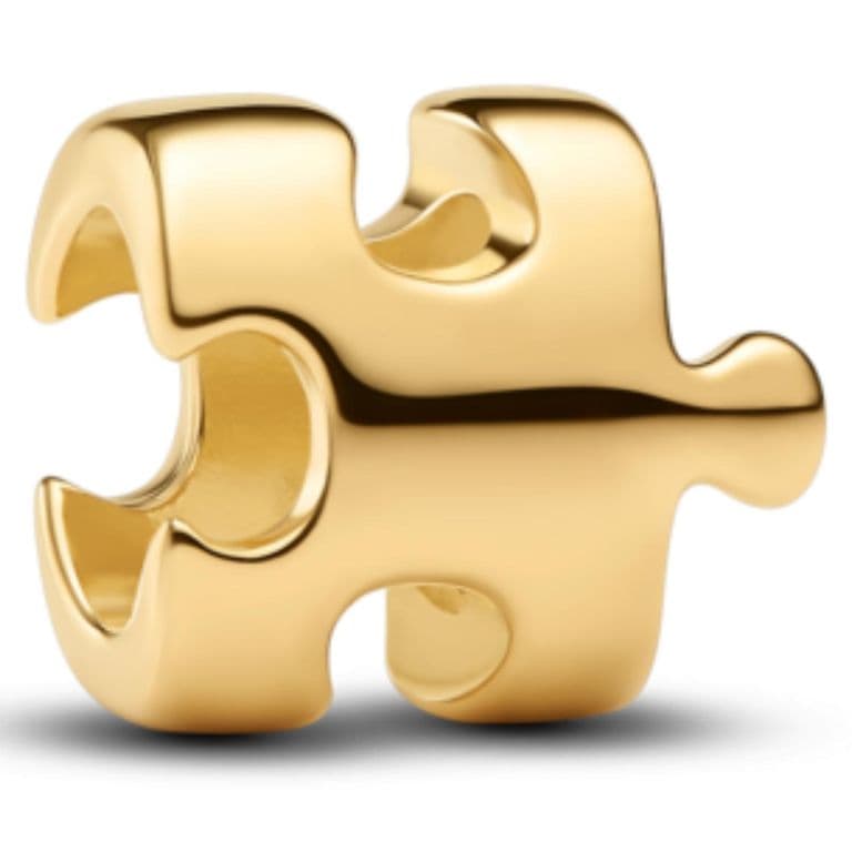 Mini Charm Pieza de Rompecabezas Dorado Mujer