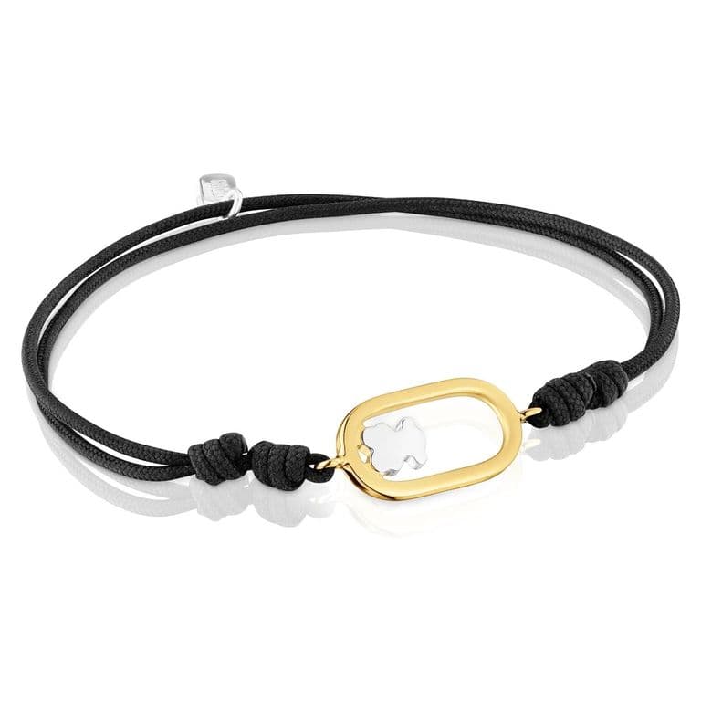 Pulsera de Nylon Negro Bicolor Camille Mujer