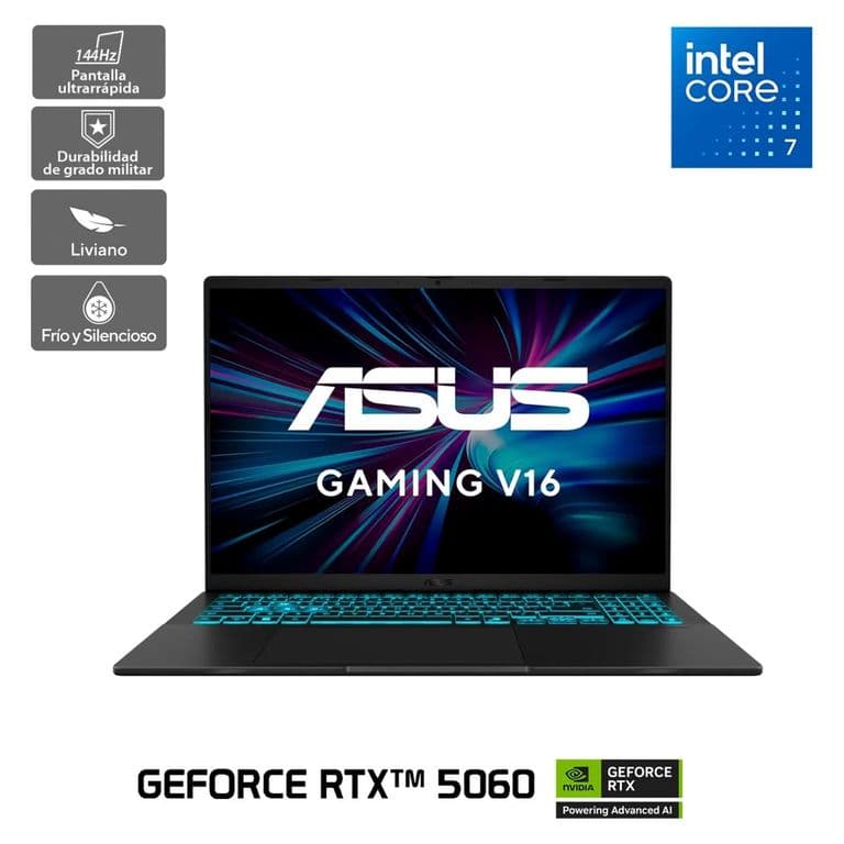 Notebook Gamer V16 V3607 Intel Core 7 RTX 5060 16GB RAM 512GB SSD 16 WUXGA 144Hz