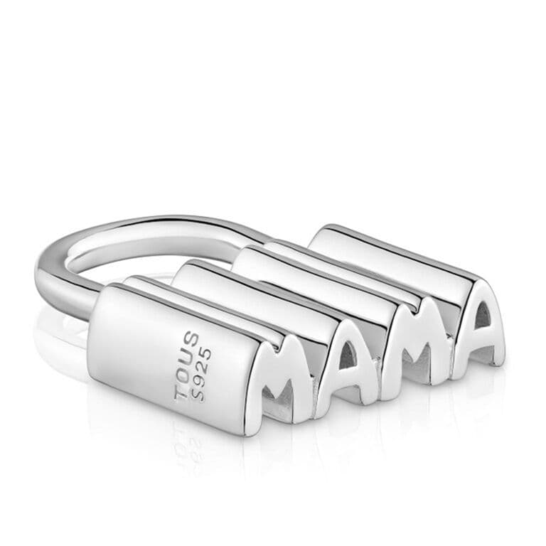 Colgante Motivo Candado De Plata Mama