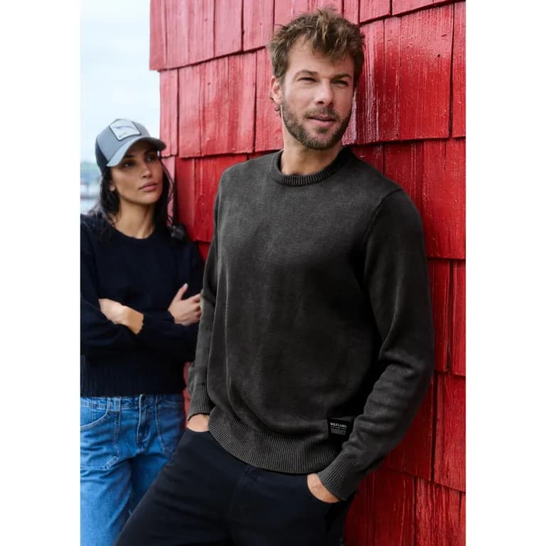 Sweater Tros Organico Hombre Negro XXL
