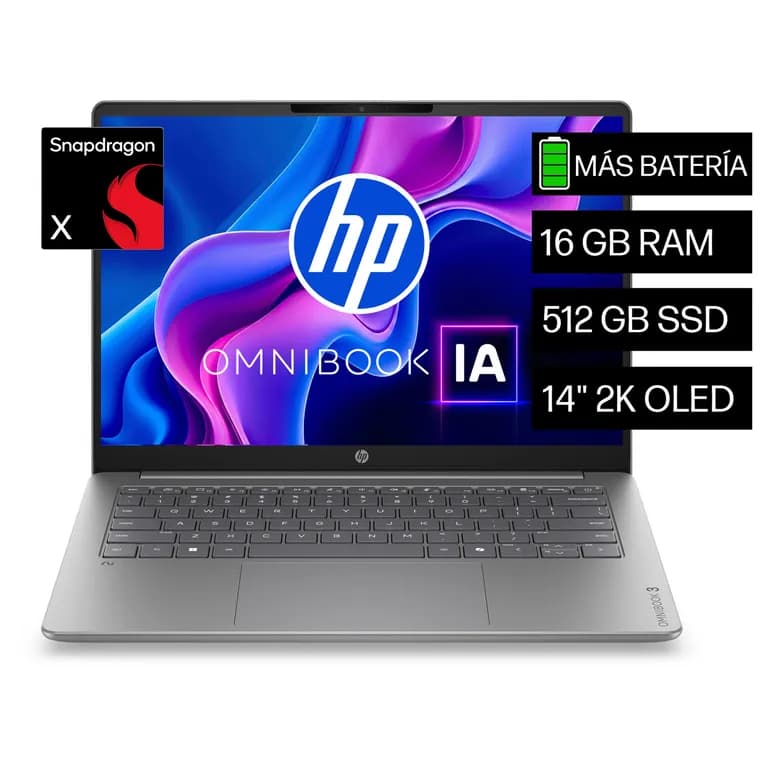 OmniBook 3 AI 14-hz0051la Snapdragon X 16 GB RAM 512 GB SSD 14" OLED 2K