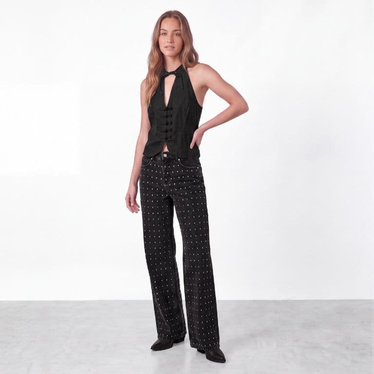 Jeans Azulejos Black Mujer 34