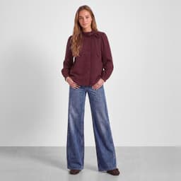 Blusa Lazo Cuello Alto Mujer XXS
