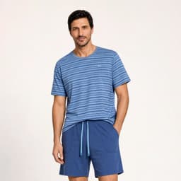 Pijama de Verano Hombre Celeste S