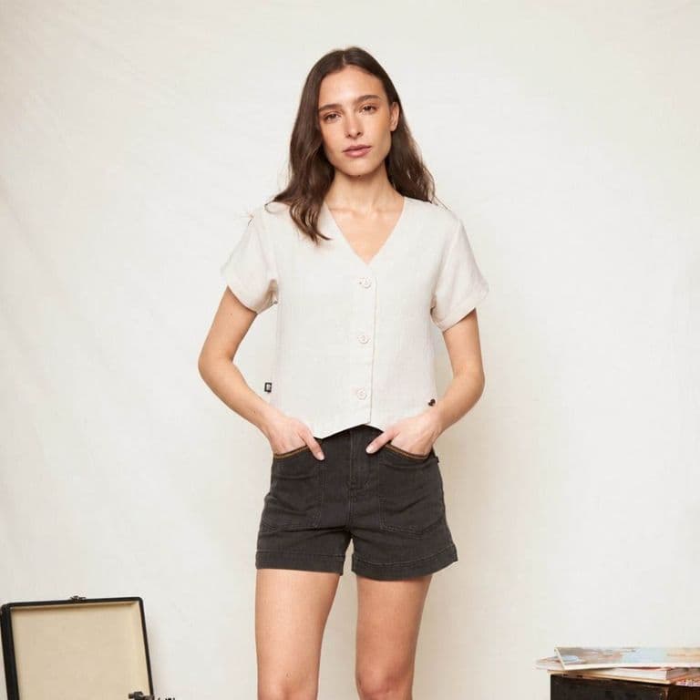 Blusa Nysa Mujer Beige L