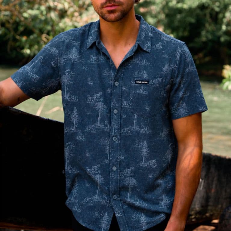 Camisa De Manga Corta Hombre Azul 2 S