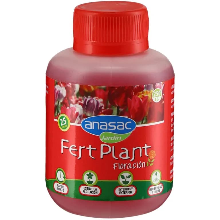 Fertilizante liquido Fert Plant para plantas y flores 250 cc frasco