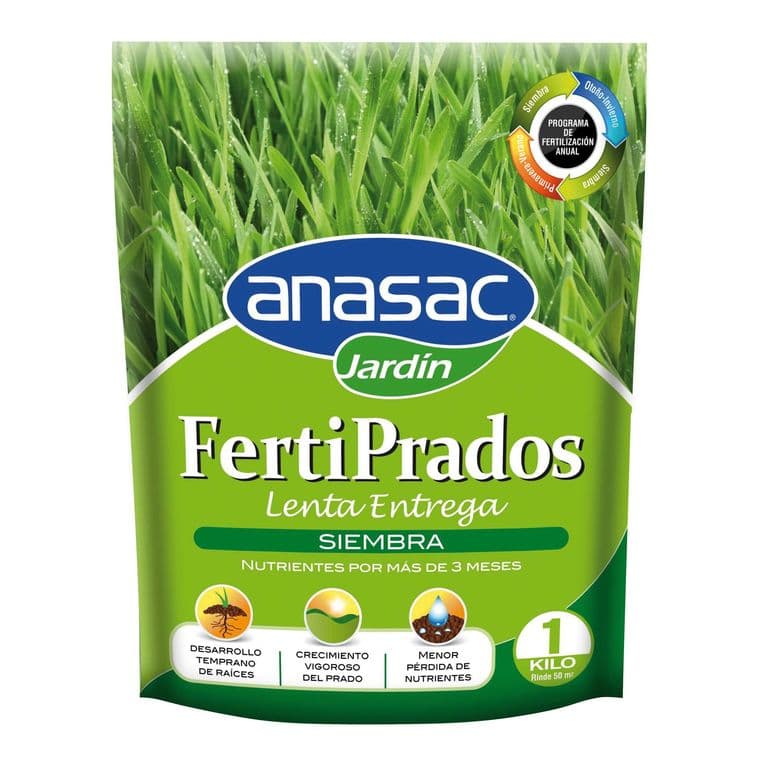 Fertilizante para cesped Lenta Entrega Siembra 1 kg bolsa