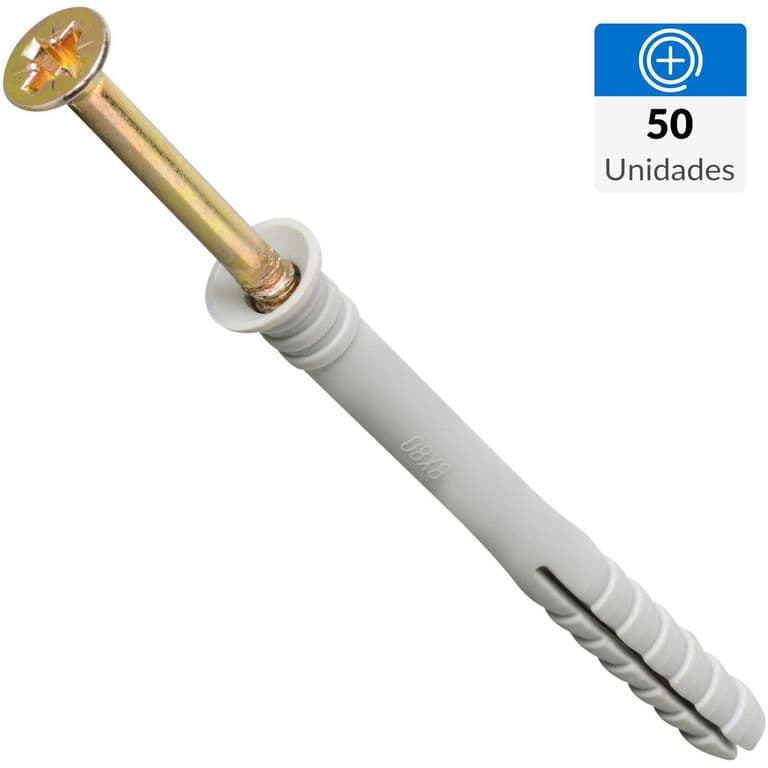 Tarugo clavo M8 80 mm 50 unidades