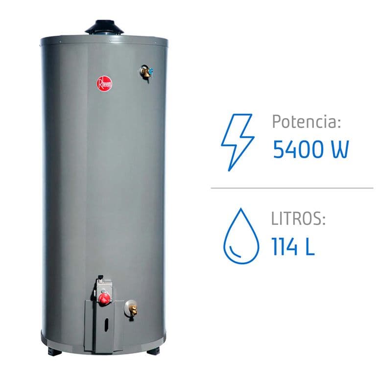 Termo Gas Natural 114 Litros 5400 W de Piso