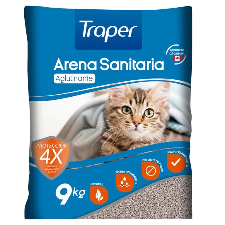 Arena sanitaria para gatos 9 kilos