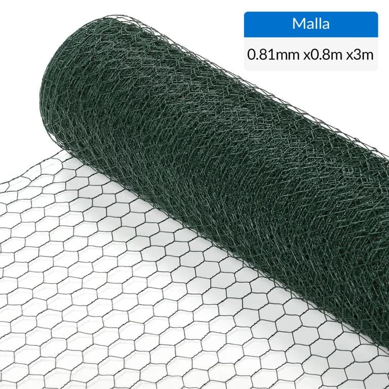 Malla Hexagonal Revestida en Plastico 1" 0.8x3 m