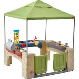 Casa de Juego Multiproposito 121x152x121 cm Beige/Verde