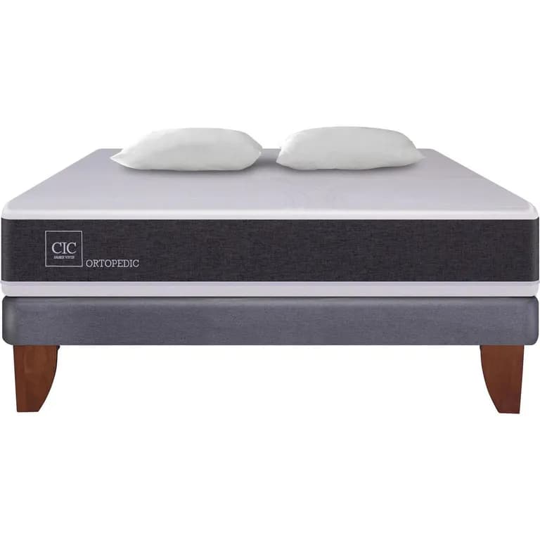 Cama Europea New Ortopedic 2 Plazas Bn + 2 Almohadas