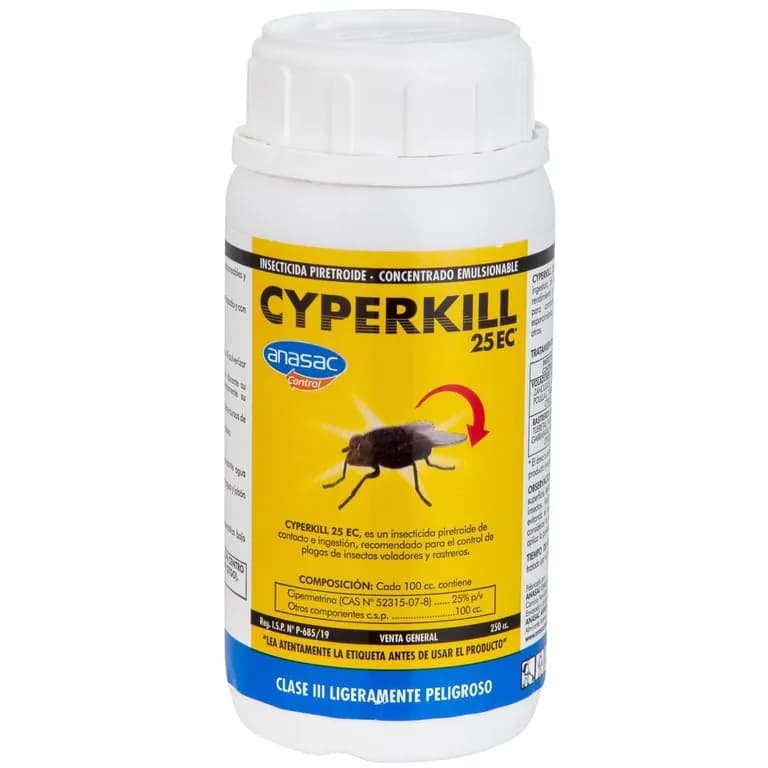Insecticida Cyperkill 25 EC 250 CC plagas hogar