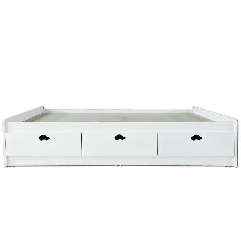 Cama 1.5 plazas Infantil Auto Blanco