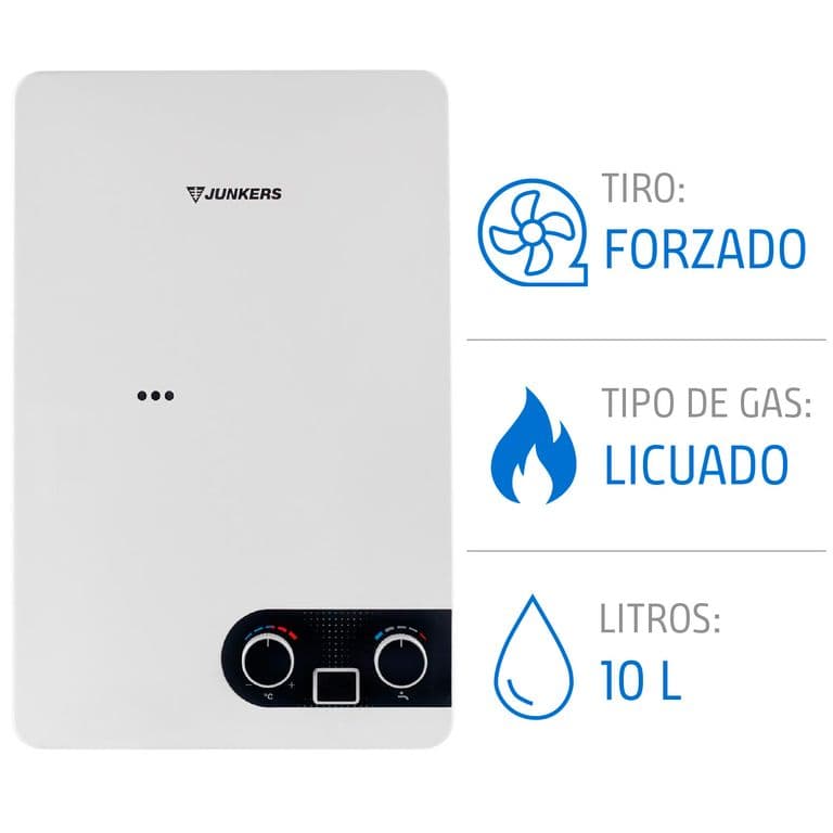 Calefont 10 Litros Gas Licuado Tiro Forzado Microturbina
