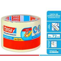 Cinta Masking 30m 72 mm Uso General Enmascarar Pintura