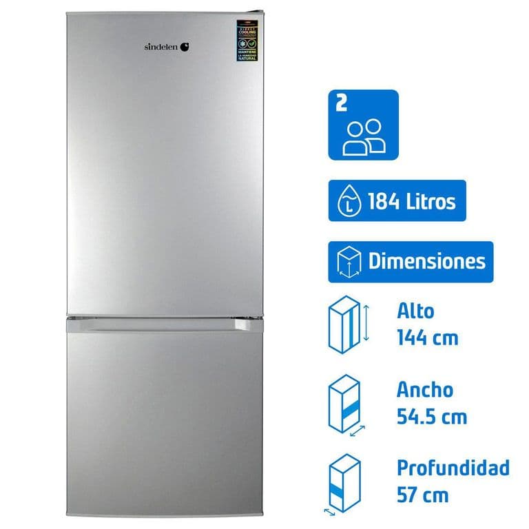 Refrigerador Bottom Freezer Frio Directo 184 Litros Inox RD-2225SI