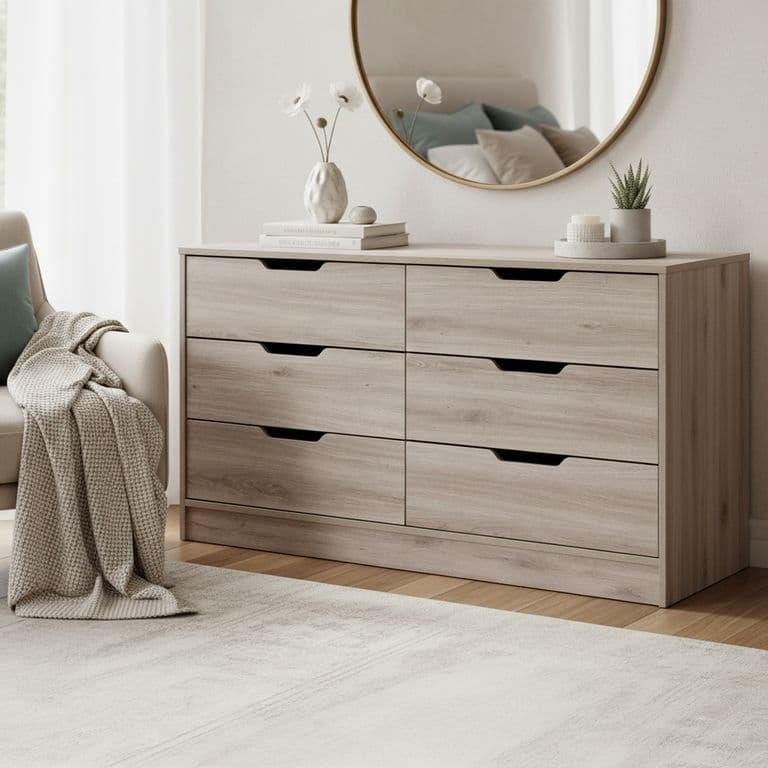 Comoda 6 Cajon(es) Misuri 40x120.6x68 cm Roble Santana