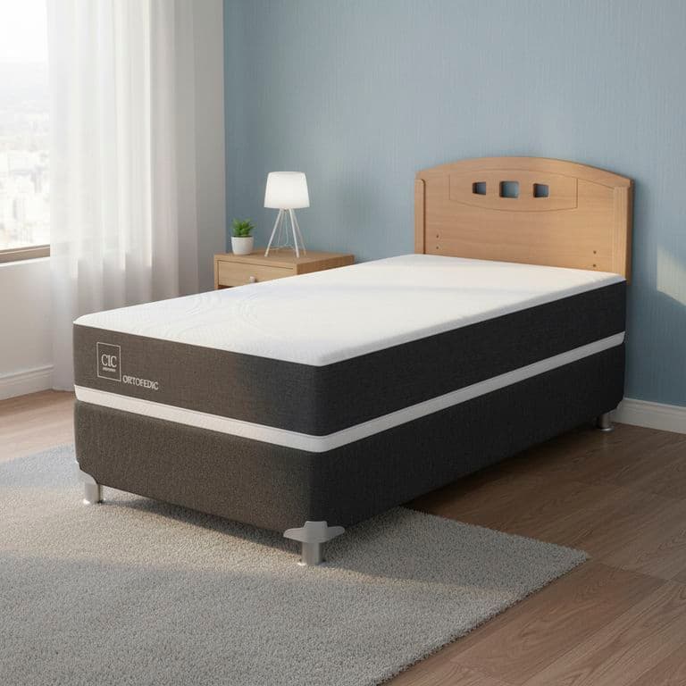 Box Spring 1 plaza Box Spring New Ortopedic B5 Negro