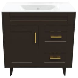 Kit mueble vanitorio Deluxe 80SK P cafe 80 cm