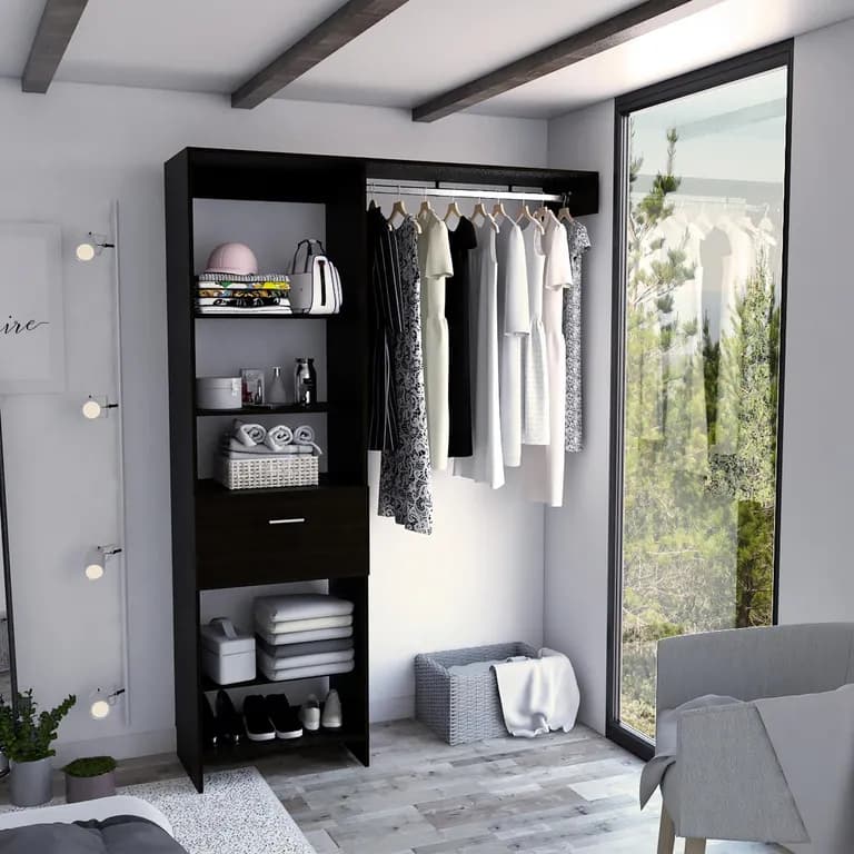 Closet Manchester 0 Puerta(s) 1 Cajon(es) 4 Repisa(s) 150x210.6x41.5 cm Chocolate