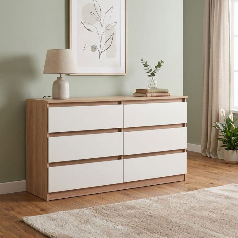 Comoda 6 Cajon(es) Nordica 120x69x45 cm Blanco