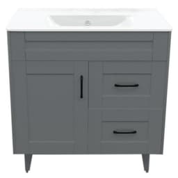 Kit mueble vanitorio Deluxe 80SK P gris 80 cm